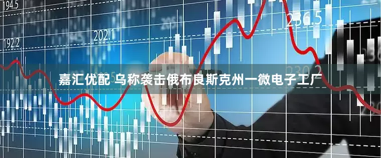 嘉汇优配 乌称袭击俄布良斯克州一微电子工厂