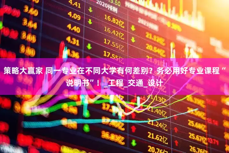 策略大赢家 同一专业在不同大学有何差别？务必用好专业课程“说明书”！_工程_交通_设计