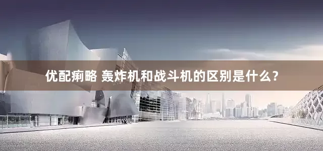 优配痢略 轰炸机和战斗机的区别是什么？