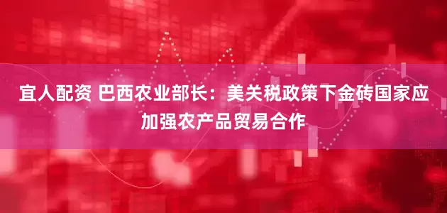 宜人配资 巴西农业部长：美关税政策下金砖国家应加强农产品贸易合作